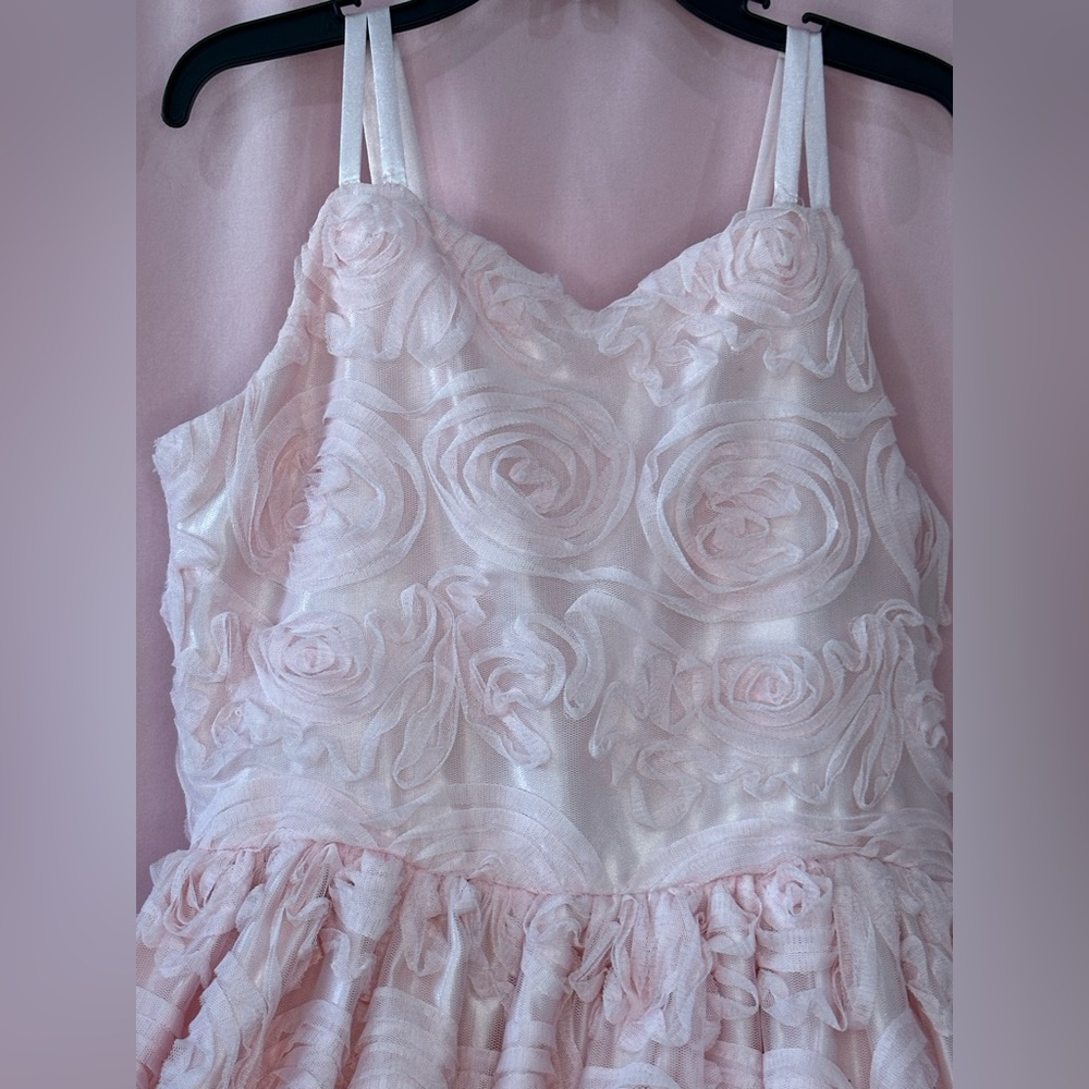 Chasing Fireflies Swirling Pink Roses Dress- Sz 7 - Picture 4 of 10